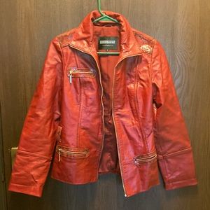 Toto group red leather jacket 42
